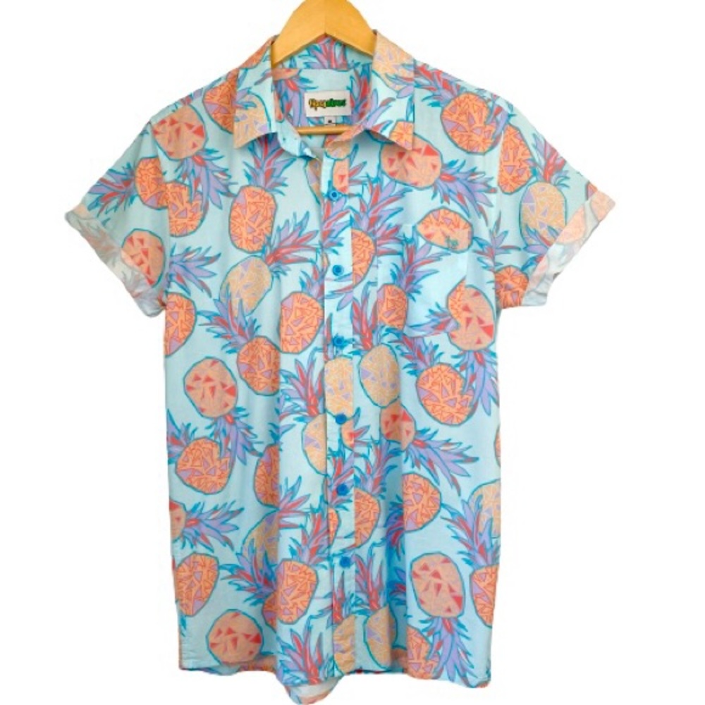 Tipsy Elves Men’s Short Sleeved Button Down Shirt